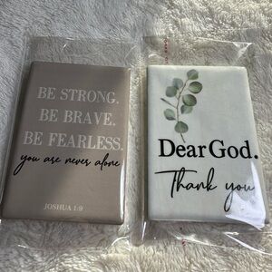 Set of 2 Magnets Dear God, Thank You & Joshua 1:9 Inspirational Gifts NWT